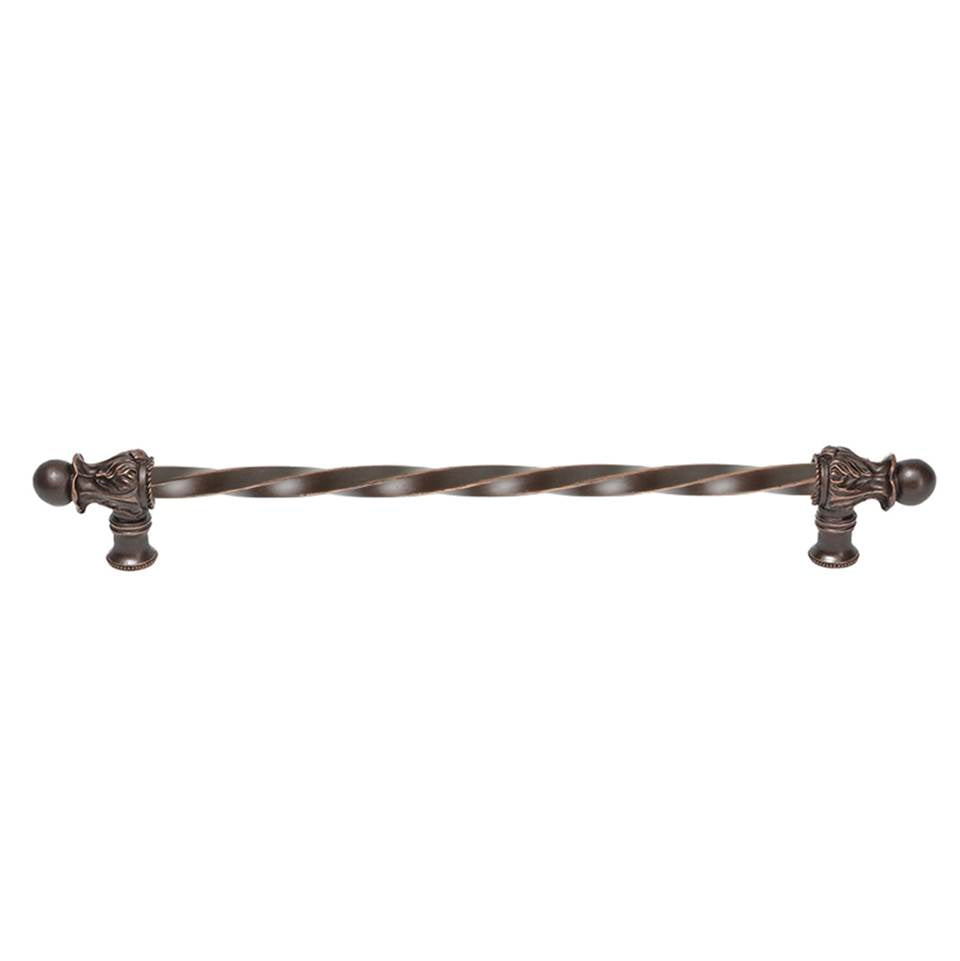 Carpe Diem Hardware - Acanthus 18'' O.C. (Approx.) With 3/8'' Twist Bar Long Pull Romanesque Style - Oil Rubbed Bronze