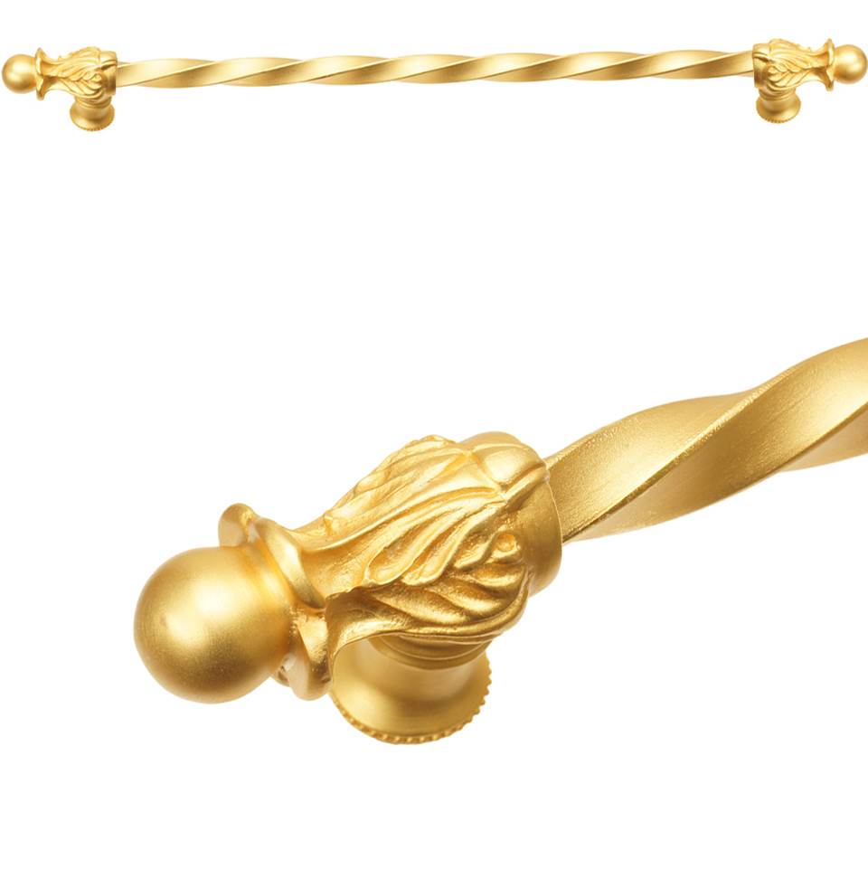 Acanthus 18'' O.C. (Approx.) With 3/8'' Twist Bar Long Pull Romanesque Style