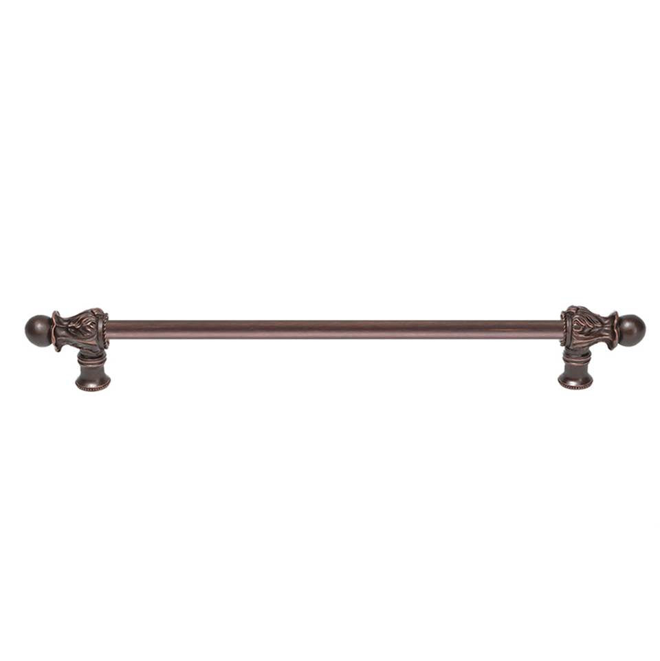Carpe Diem Hardware - Acanthus 18'' O.C. {Approx.} w/ 1/2'' Round Smooth Bar Long Pull Romanesque Style - Gilded Mercury