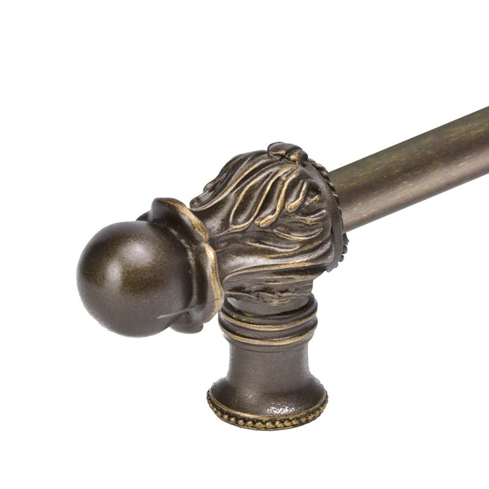 Acanthus 22'' O.C. {Approx.} w/ 1/2'' Round Smooth Bar Long Pull Romanesque Style
