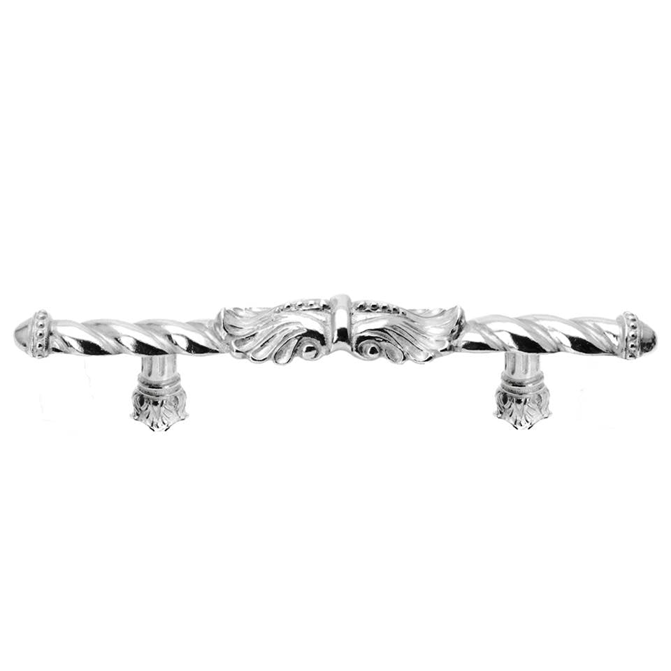 Carpe Diem Hardware - Acanthus 4'' O.C. Large Pull Romanesque Style In Platinum. - Platinum