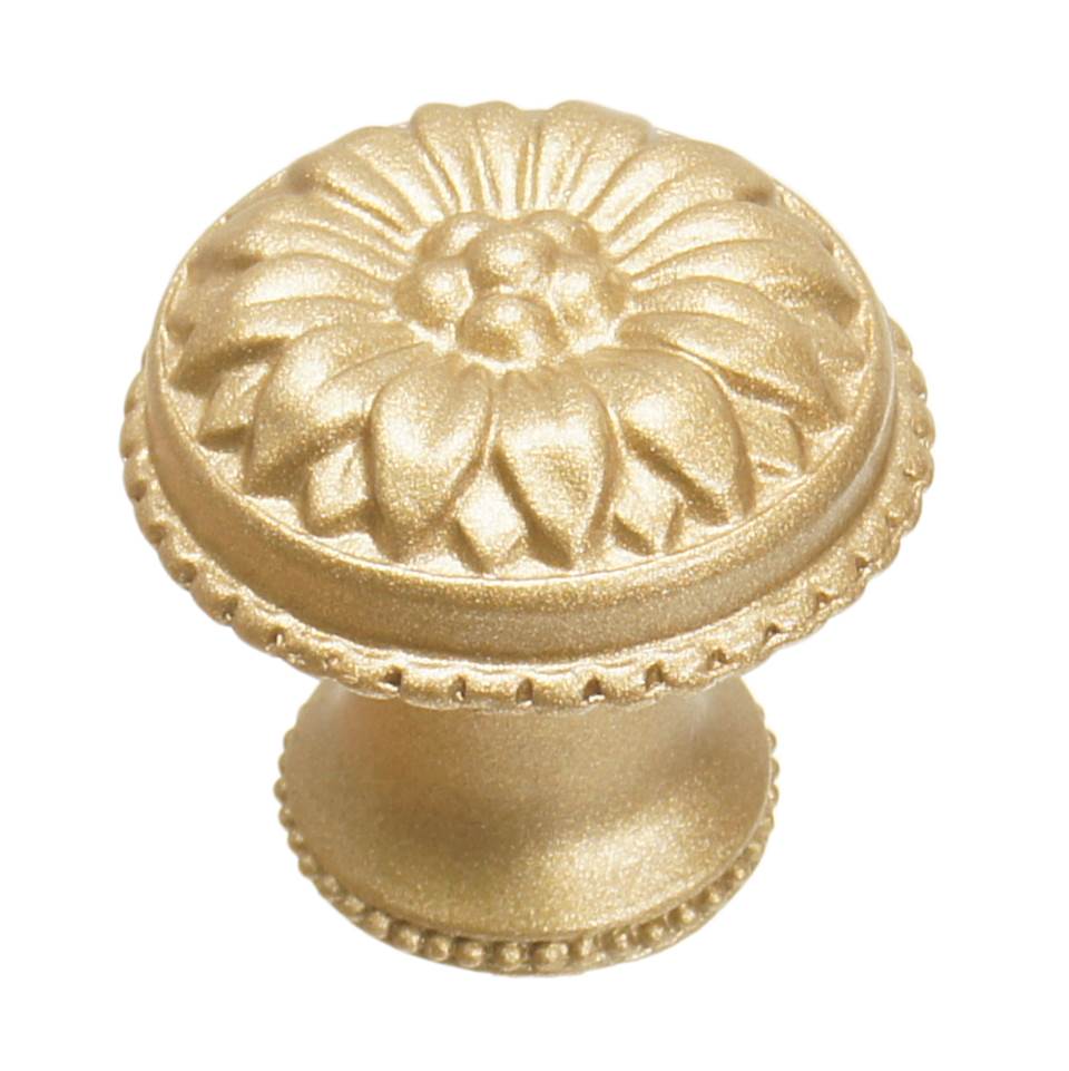 Carpe Diem Hardware - Acanthus Large Knob With Flared Foot Rosette Style In Soft Gold. - Soft Gold