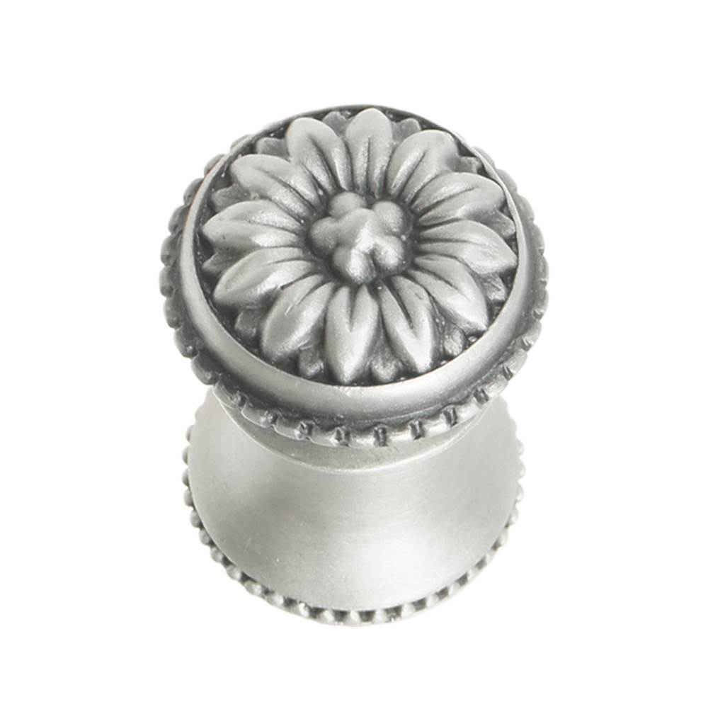Carpe Diem Hardware - Acanthus Small Knob With Flared Foot Rosette Style In Chalice. - Satin