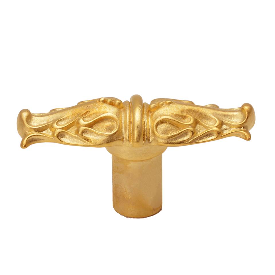 Carpe Diem Hardware - Acanthus Leaves Large Knob Romanesque Style - Gilded Mercury