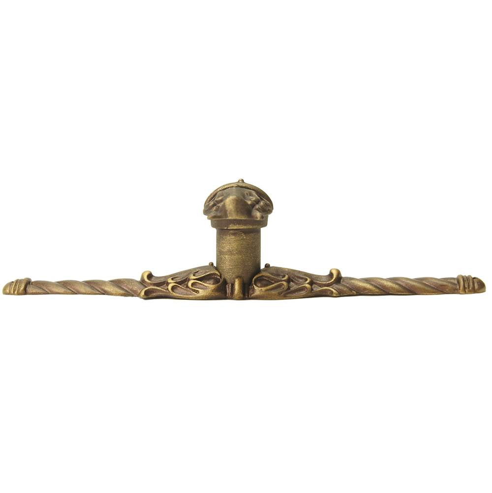 Acanthus Leave Large Knob w/ Rope Large Backplate Romanesque Style