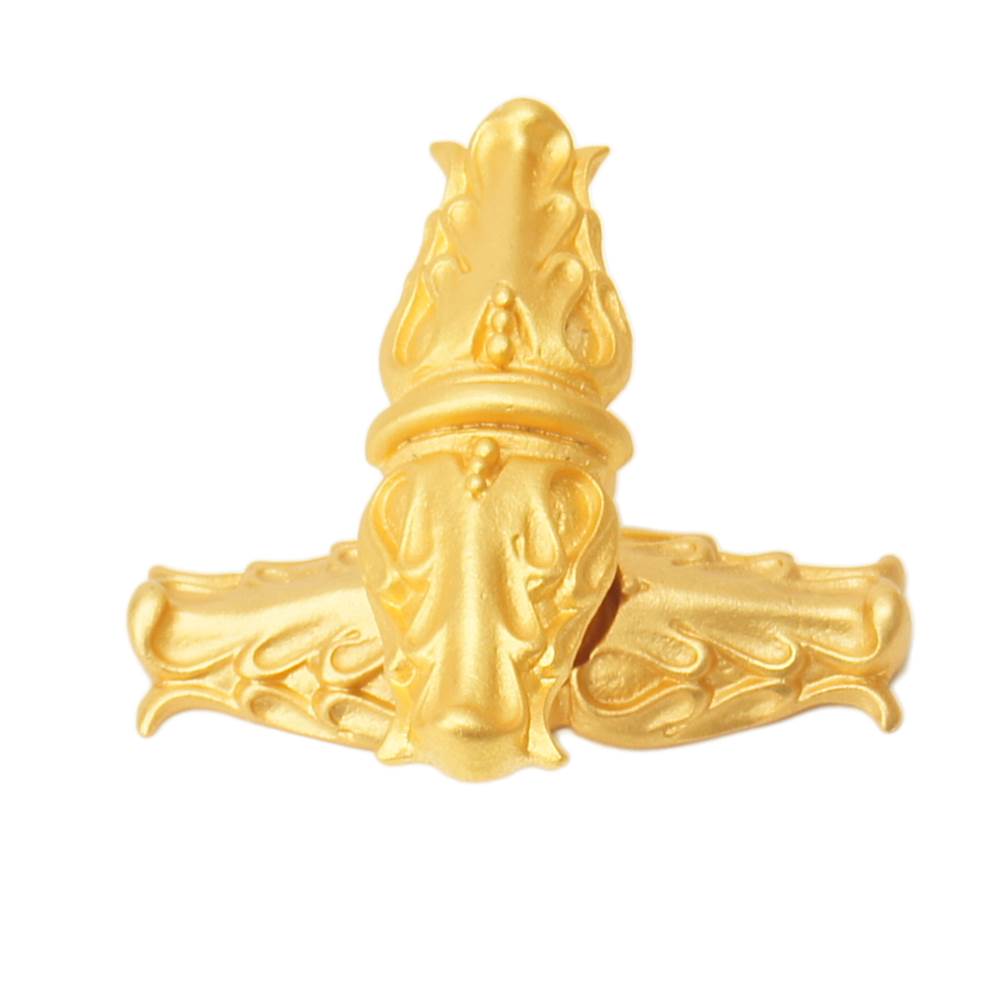 Carpe Diem Hardware - Carpe Diem 836839-8 Acanthus Gilded Mercury Leave Large Knob W/ Rope Small Back Plate Romanesque Style - Gilded Mercury