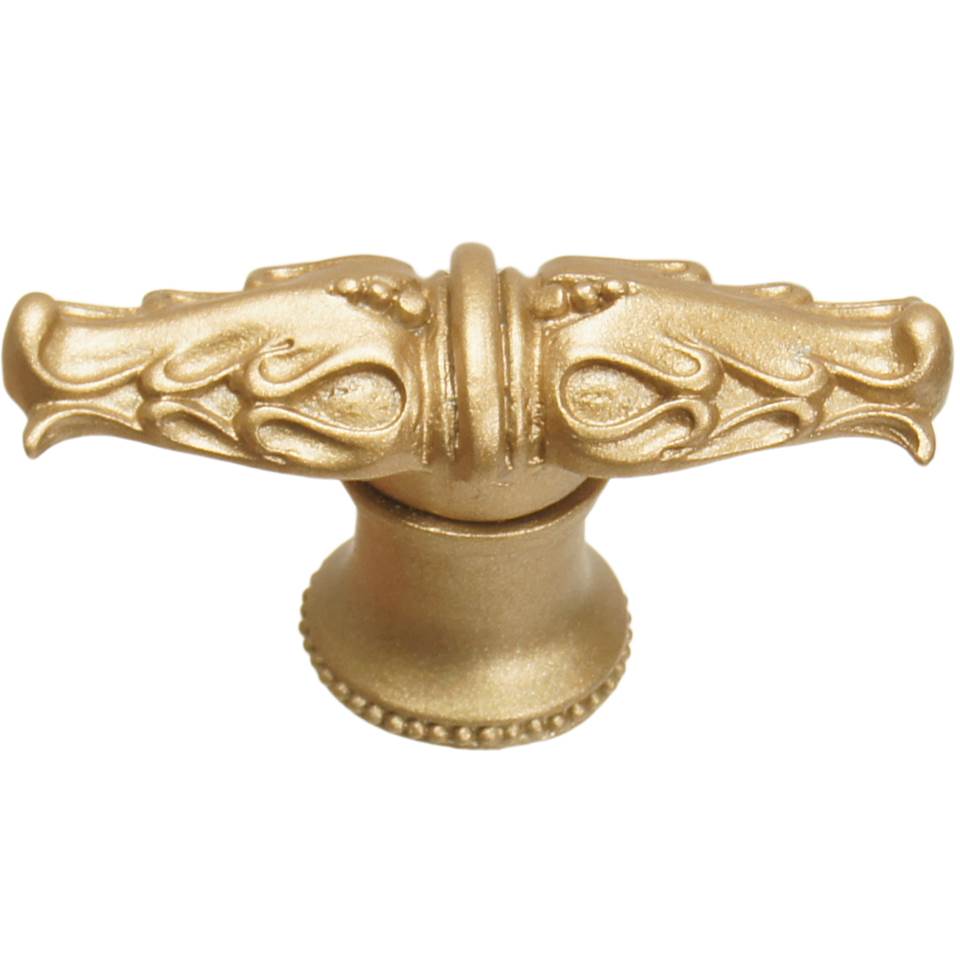 Carpe Diem Hardware - Acanthus Leaves Large Knob With Flared Foot Romanesque Style In Soft Gold. - Soft Gold