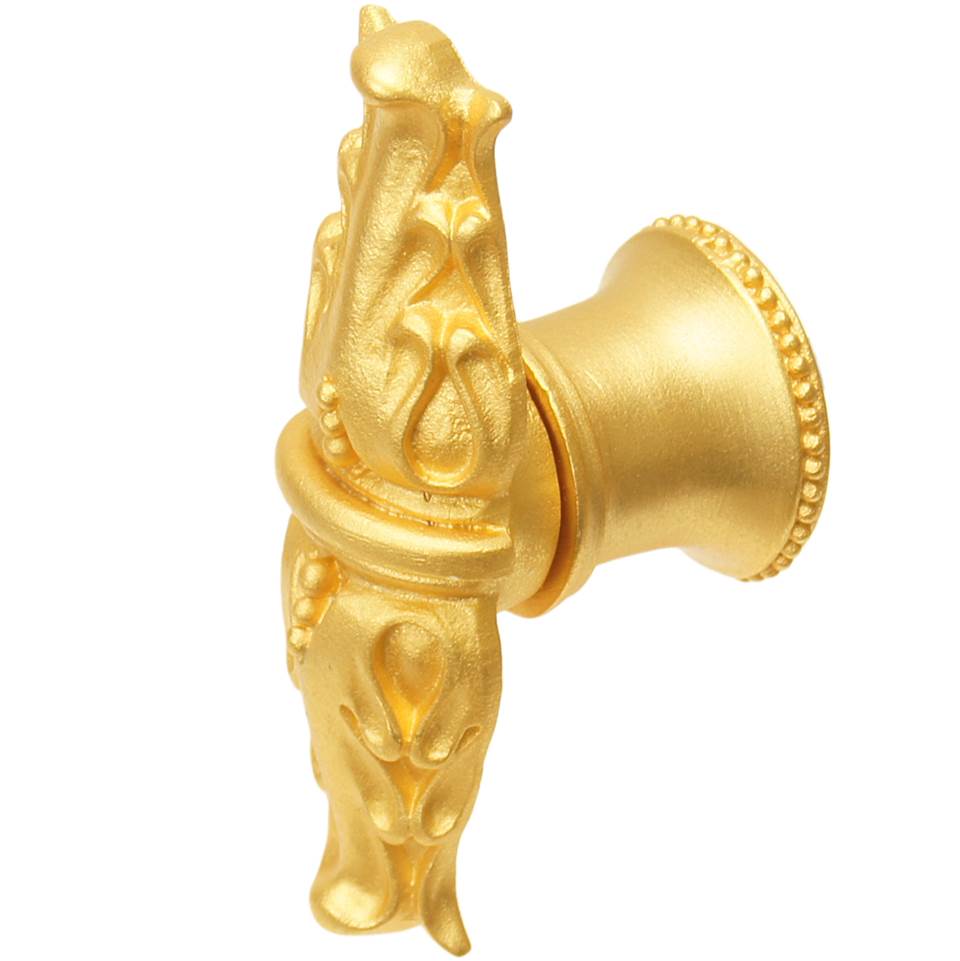 Acanthus Leaves Large Knob w/ Flared Foot Romanesque Style