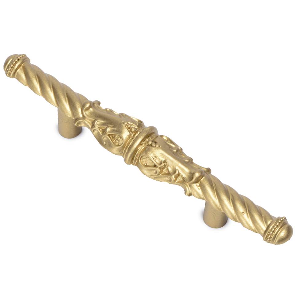 Carpe Diem Hardware - Acanthus 4'' O.C. Pull Romanesque Style In Soft Gold. - Soft Gold