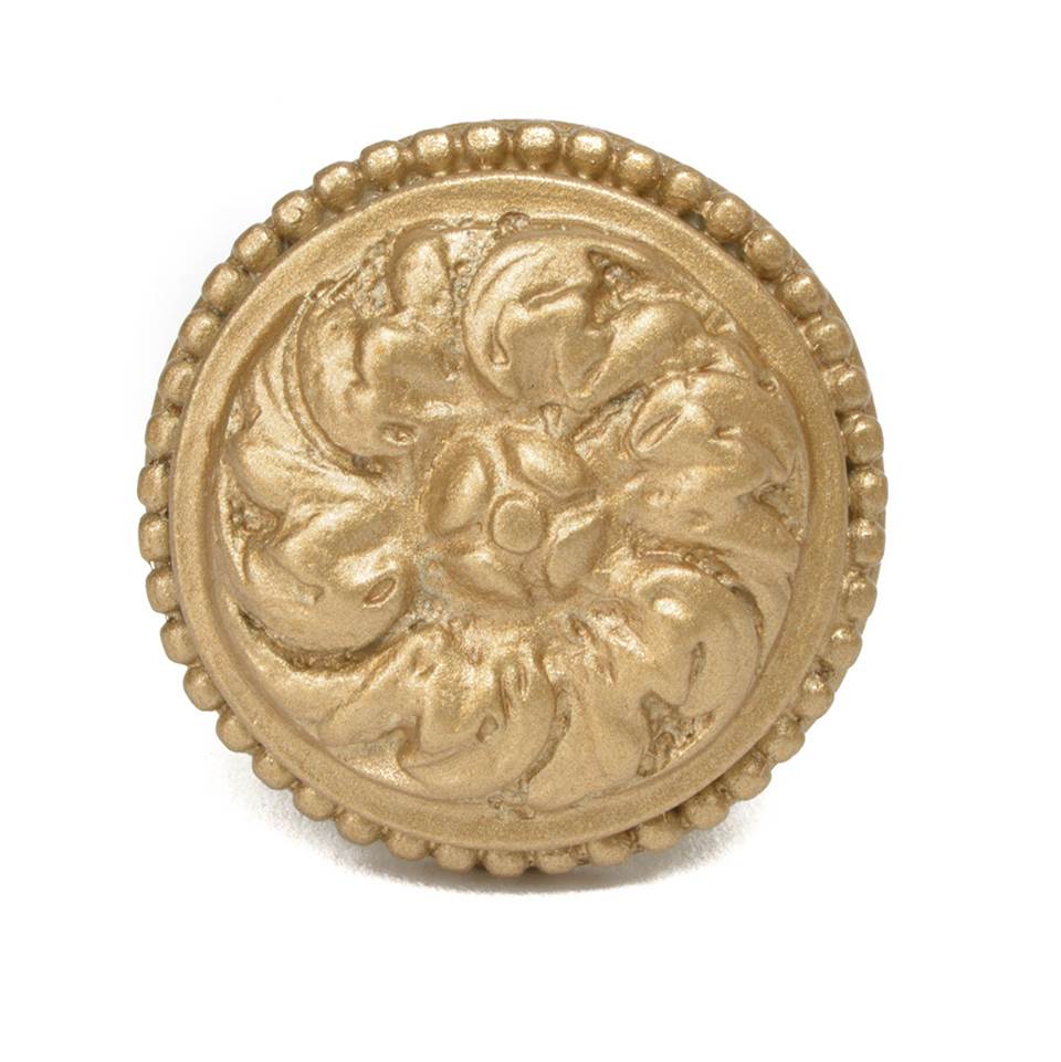 Acanthus & Beaded Large Knob w/ Column Base Rosette Style