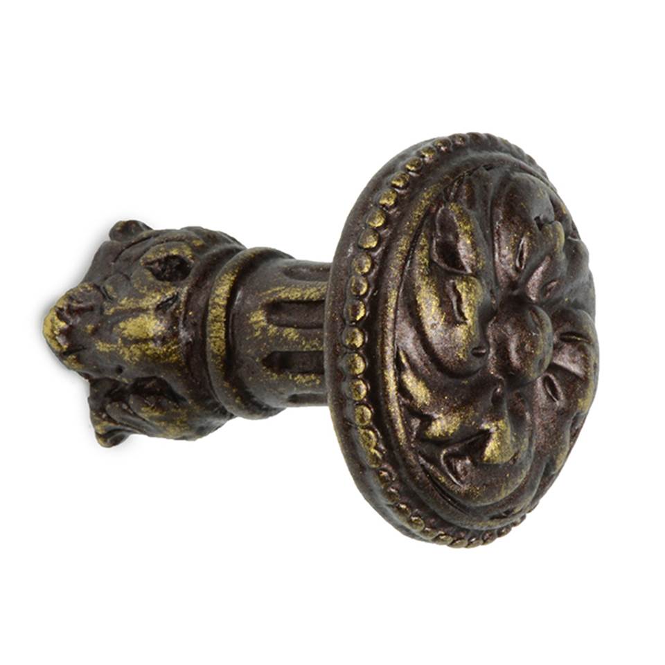 Acanthus & Beaded Knob w/ Column Base Rosette Style