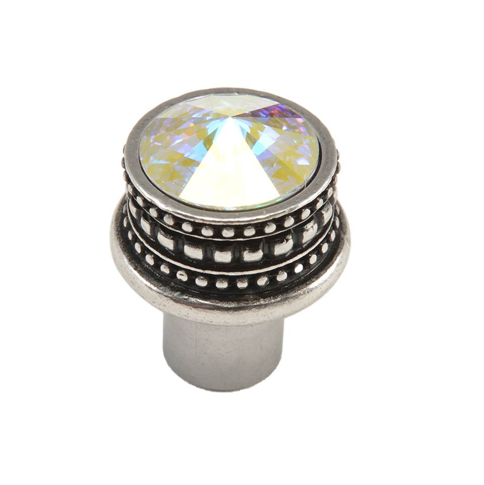 Carpe Diem Hardware - Cache Medium Round Knob With An 18Mm Swarovski Aurore Boreale Crystals - Chalice