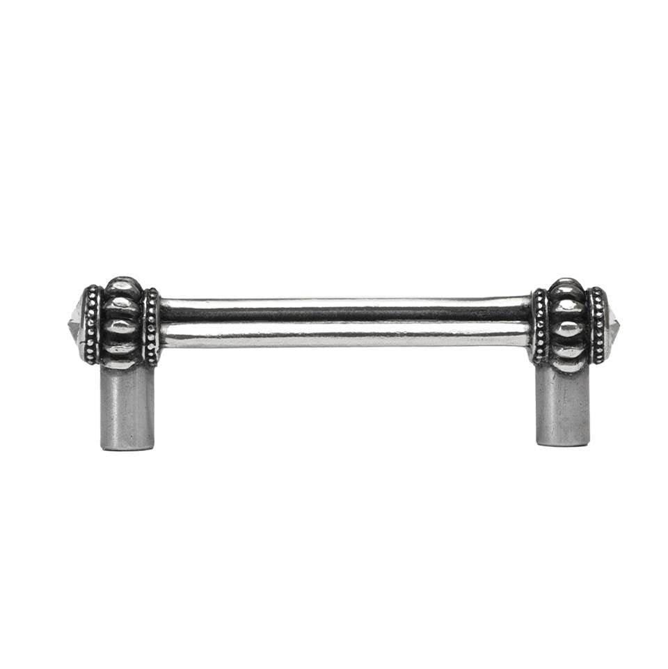 Carpe Diem Hardware - Cache Double 3'' O.C. Pull With 2 Rivoli Swarovski Clear Crystals In Chalice. - Chalice