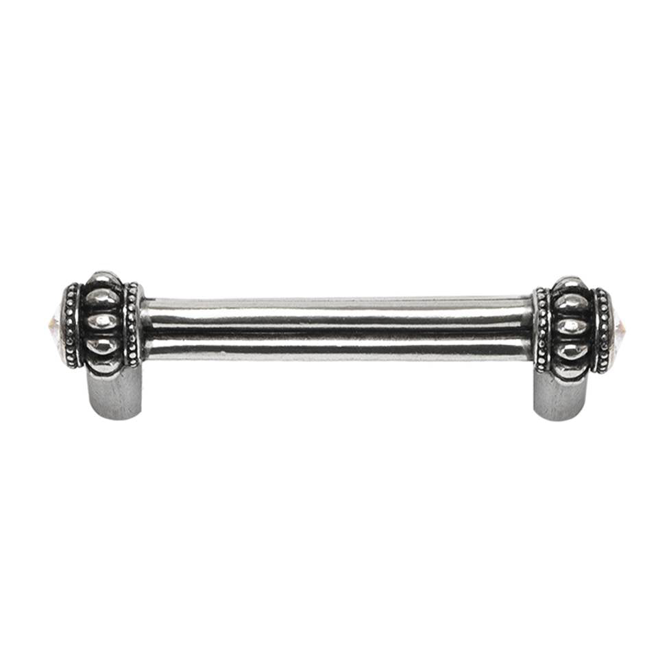Cache Double 3'' O.C. Pull With 2 Rivoli Swarovski Clear Crystals