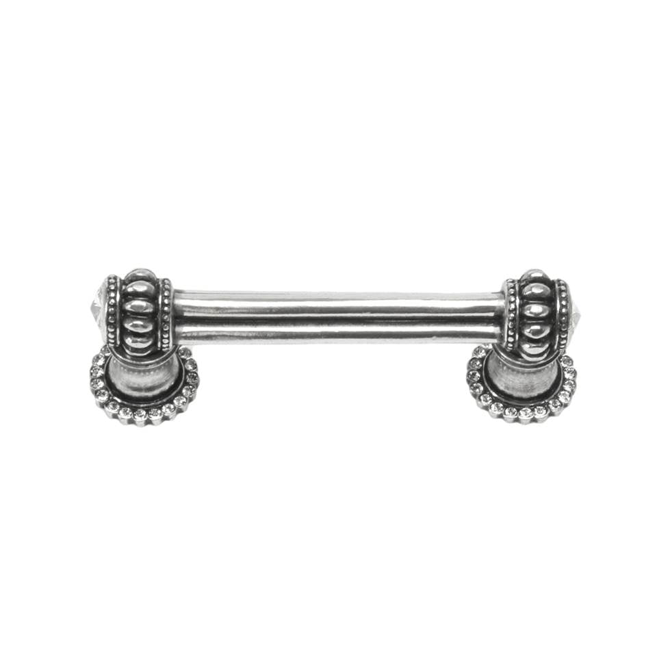 Cache Double 3'' O.C. Pull With Halos Platforms With 40 Swarovski Clear Crystals