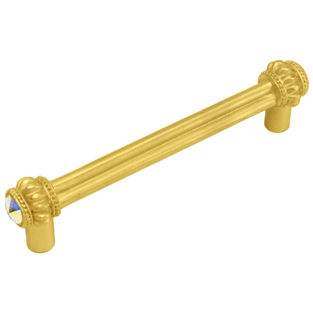 Cache Double 4'' O.C. Pull With 2 Rivoli Swarovski Aurore Boreale Crystals