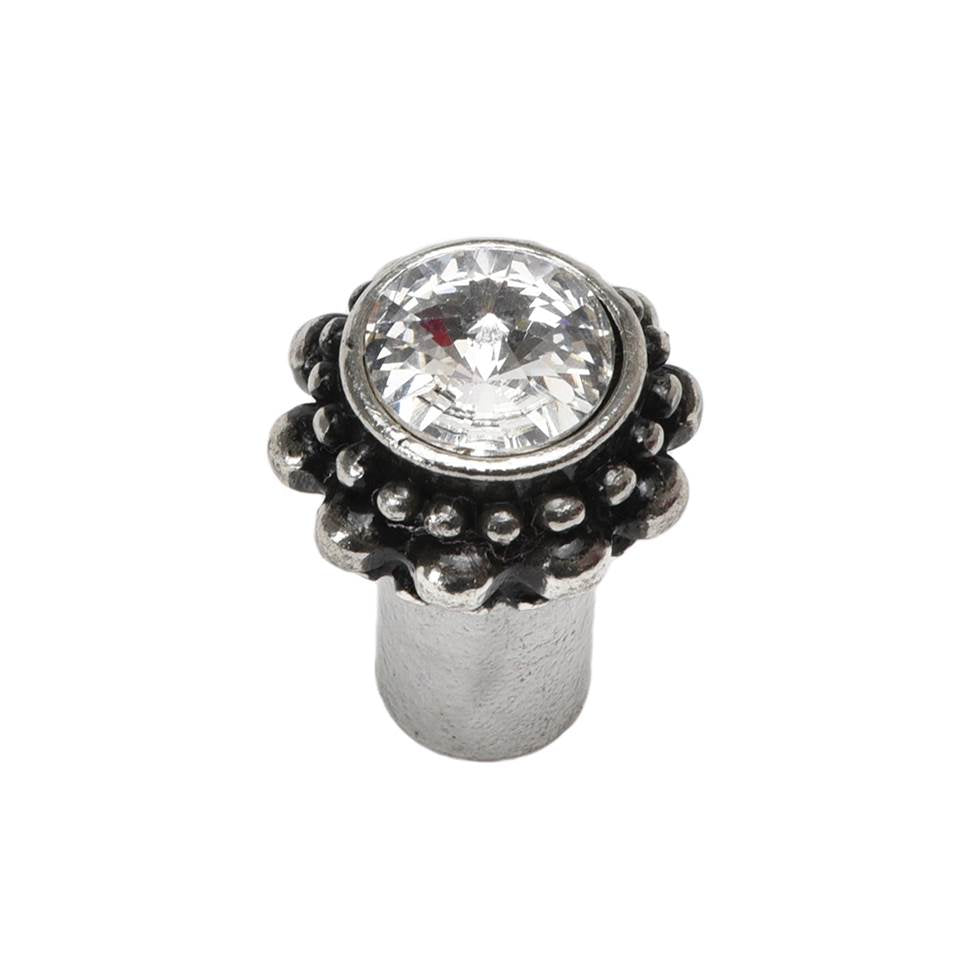 Cache Small Round Knob With A Rivoli Swarovski Clear Crystal