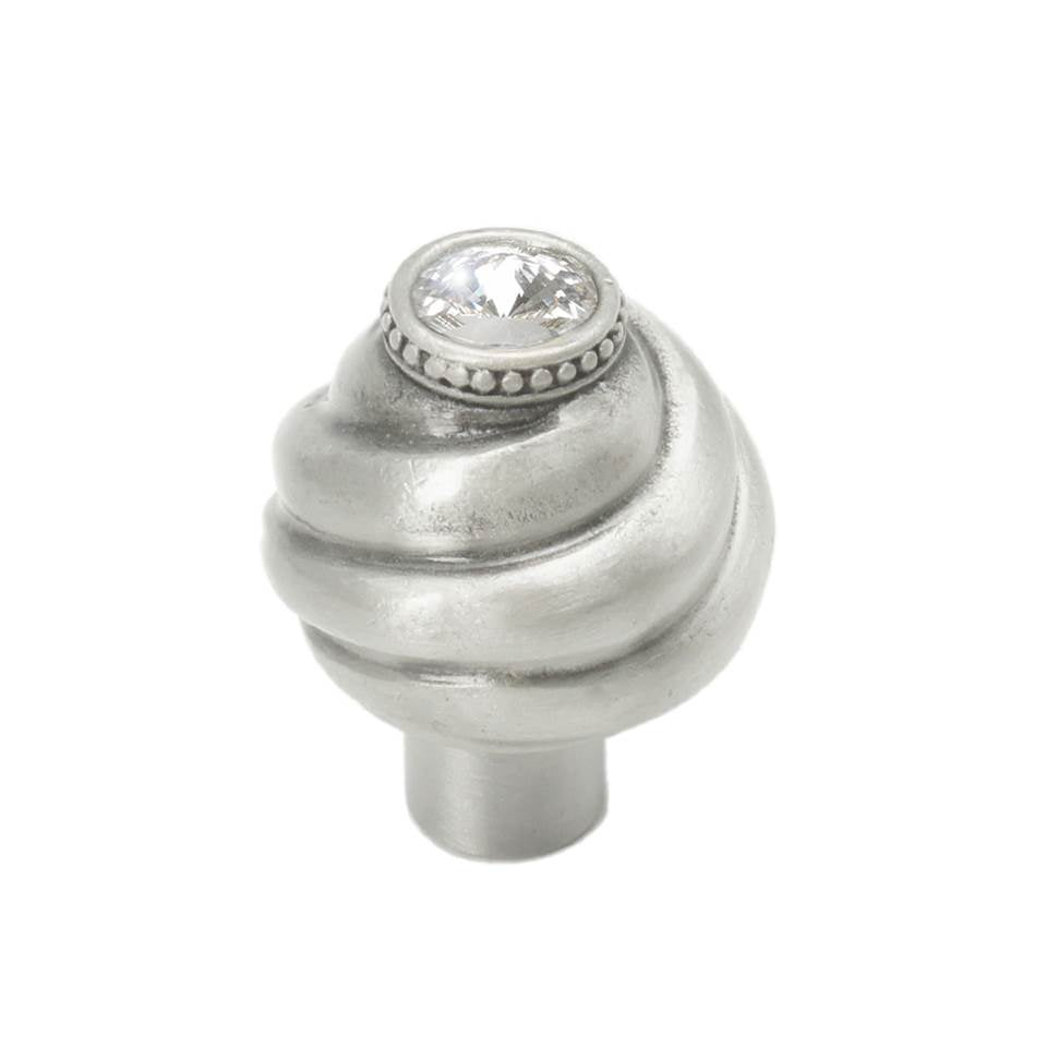 Carpe Diem Hardware - Cache Knob With Swarovski Clear Crystals - Satin
