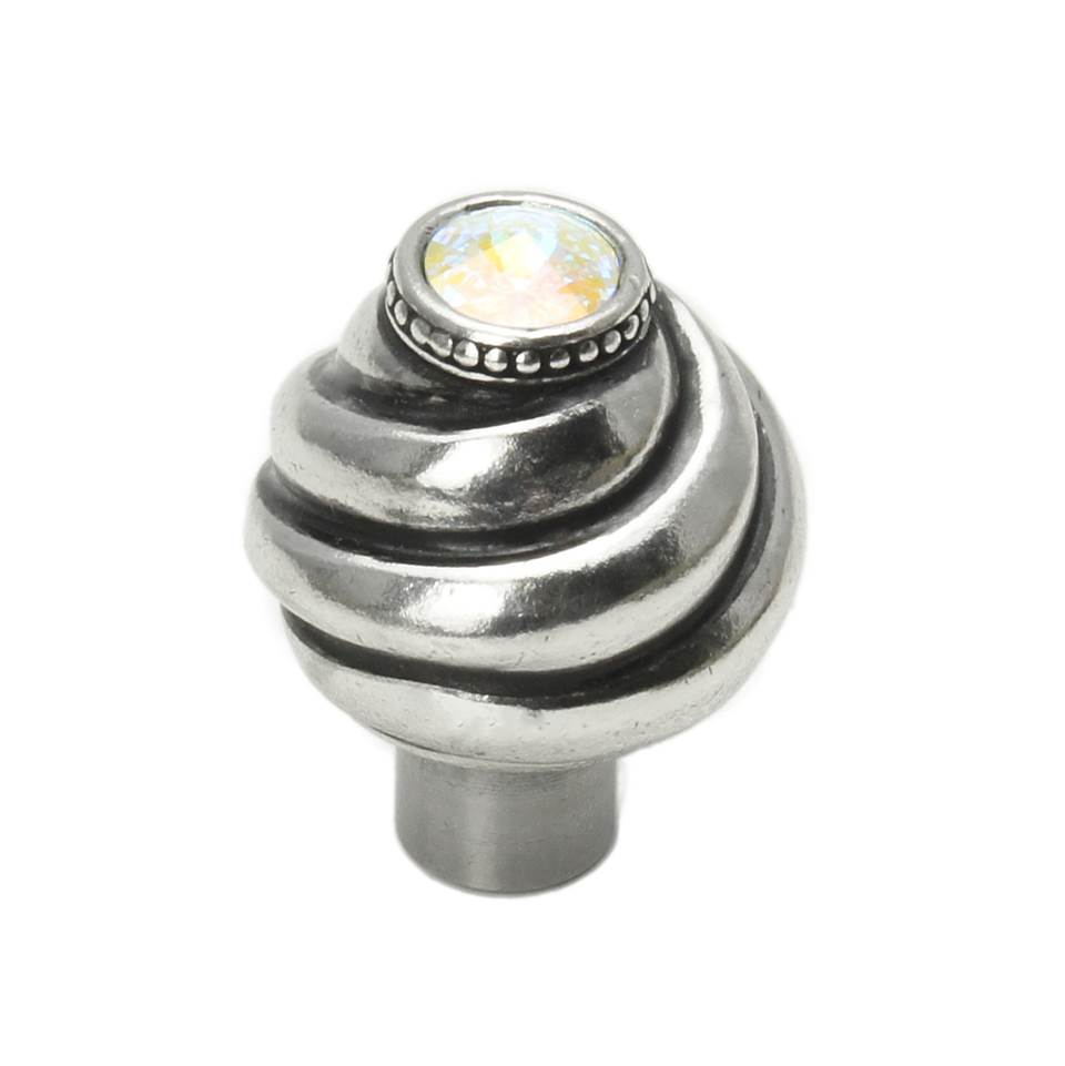 Carpe Diem Hardware - Cache Knob With Swarovski Aurore Boreale Crystals - Chalice