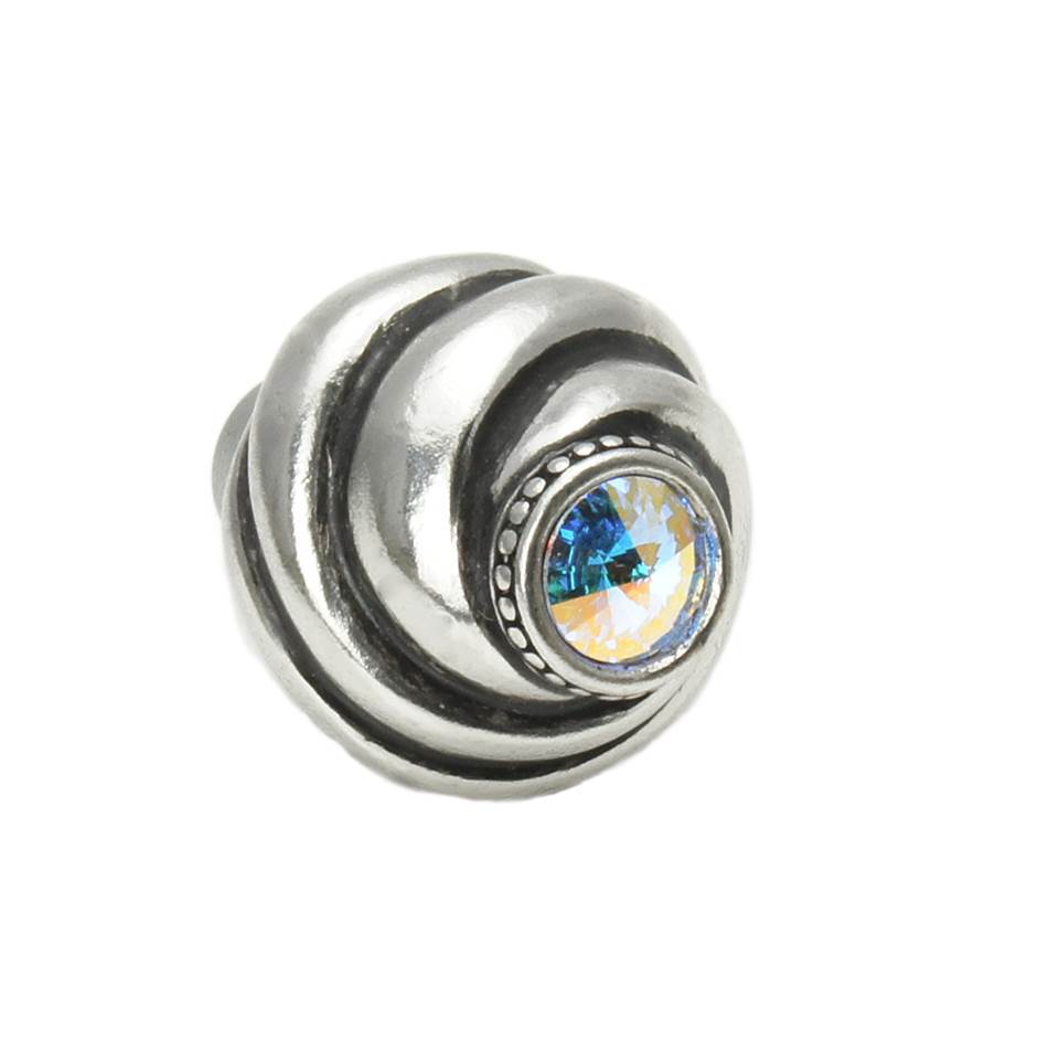 Cache Knob With Swarovski Aurore Boreale Crystals