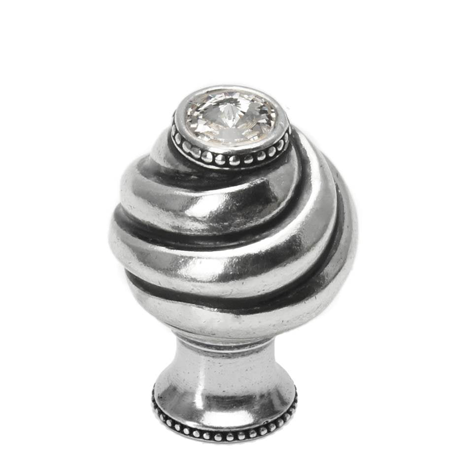 Carpe Diem Hardware - Cache Knob With Flared Foot With Swarovski Clear Crystals - Chalice