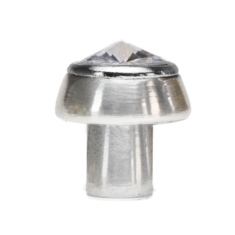 Carpe Diem Hardware - Cache Round Knob With An 18Mm Rivoli Swarovski Clear Crystal - Platinum