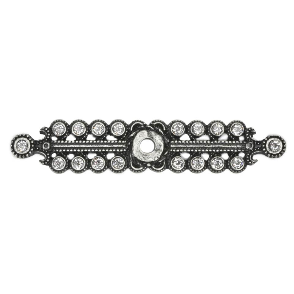 Carpe Diem Hardware - Charlemagne 6'' O.C. Approx w/ 1/2'' Smooth Center Long Pull w/ Large Fleur De Lys - Antique Brass