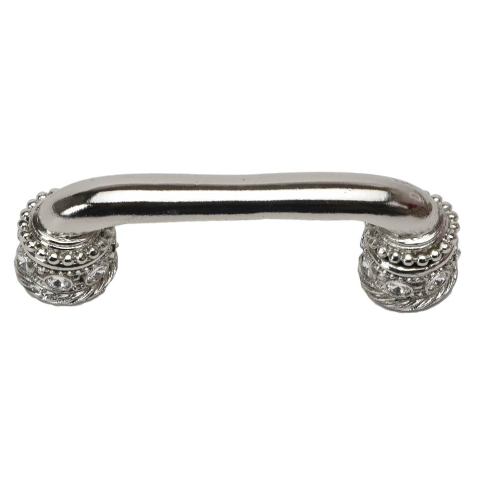 Carpe Diem Hardware - Cache 3'' O.C. Pull w/ Swarovski Crystals & Sleeves - Platinum