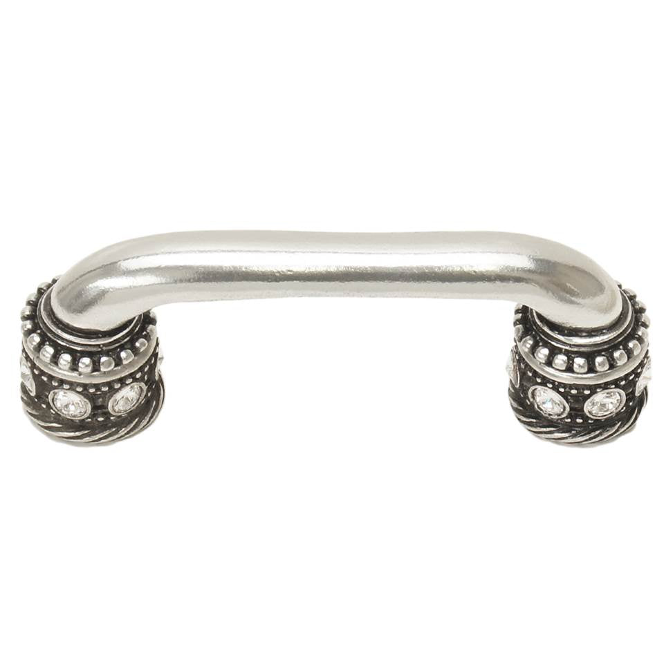 Carpe Diem Hardware - Cache 3'' O.C. Pull With Swarovski Clear Crystals and Sleeves In Chalice. - Chalice