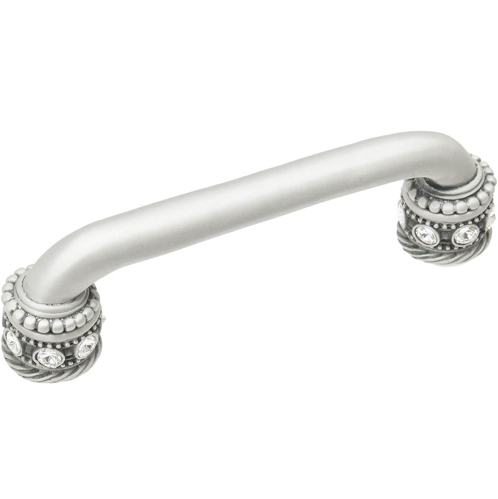 Cache 4'' O.C. Pull With Swarovski Clear Crystals and Sleeves In Satin.