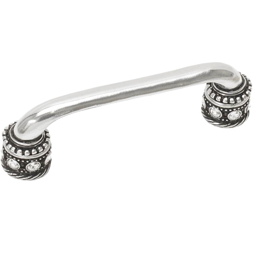 Cache 4'' O.C. Pull With Swarovski Clear Crystals and Sleeves In Satin.