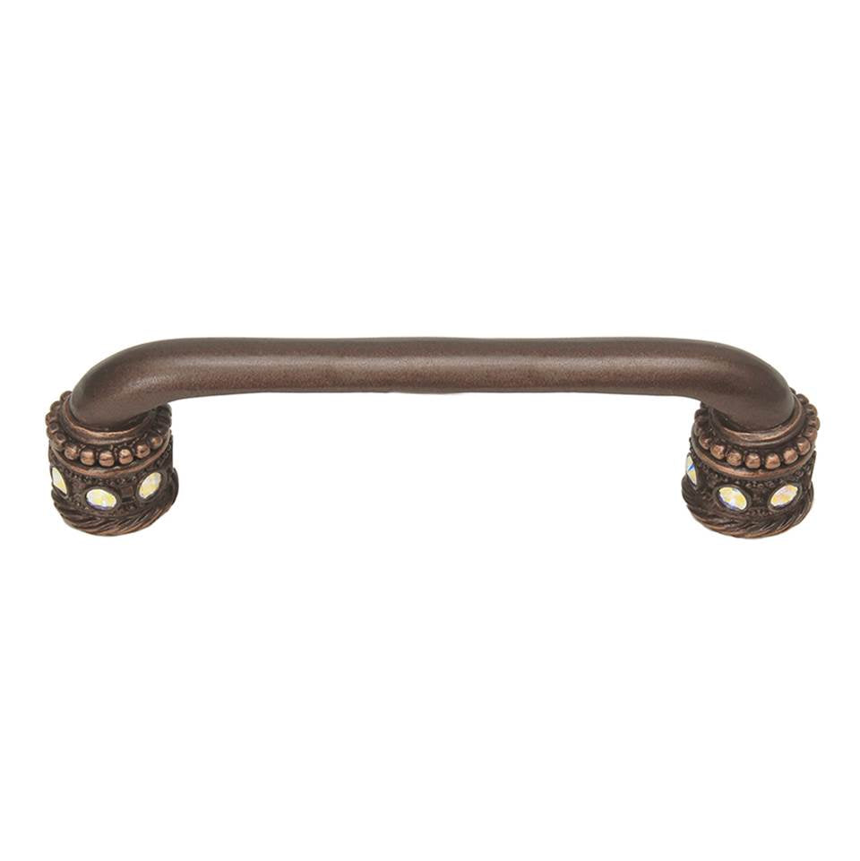 Carpe Diem Hardware - Cache 5'' O.C. Pull w/ Swarovski Crystals & Sleeves - Oil Rub Bronze
