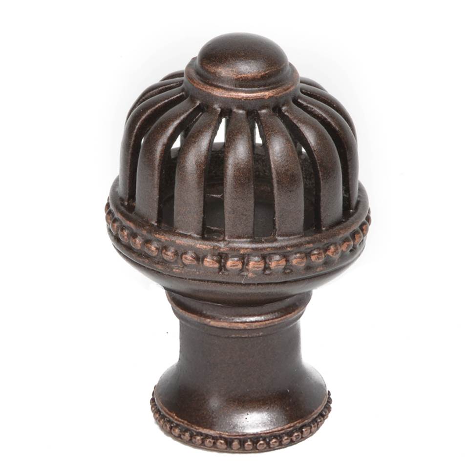 Carpe Diem Hardware - Cricket Cage Medium Round Knob With Flared Foot - Oil Rubbed Bronze