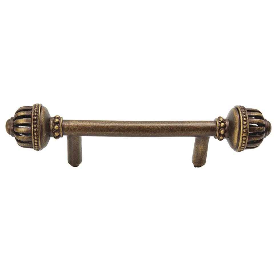 Carpe Diem Hardware - Cricket Cage Large 3'' O.C. Pull In Antique Brass. - Antique Brass
