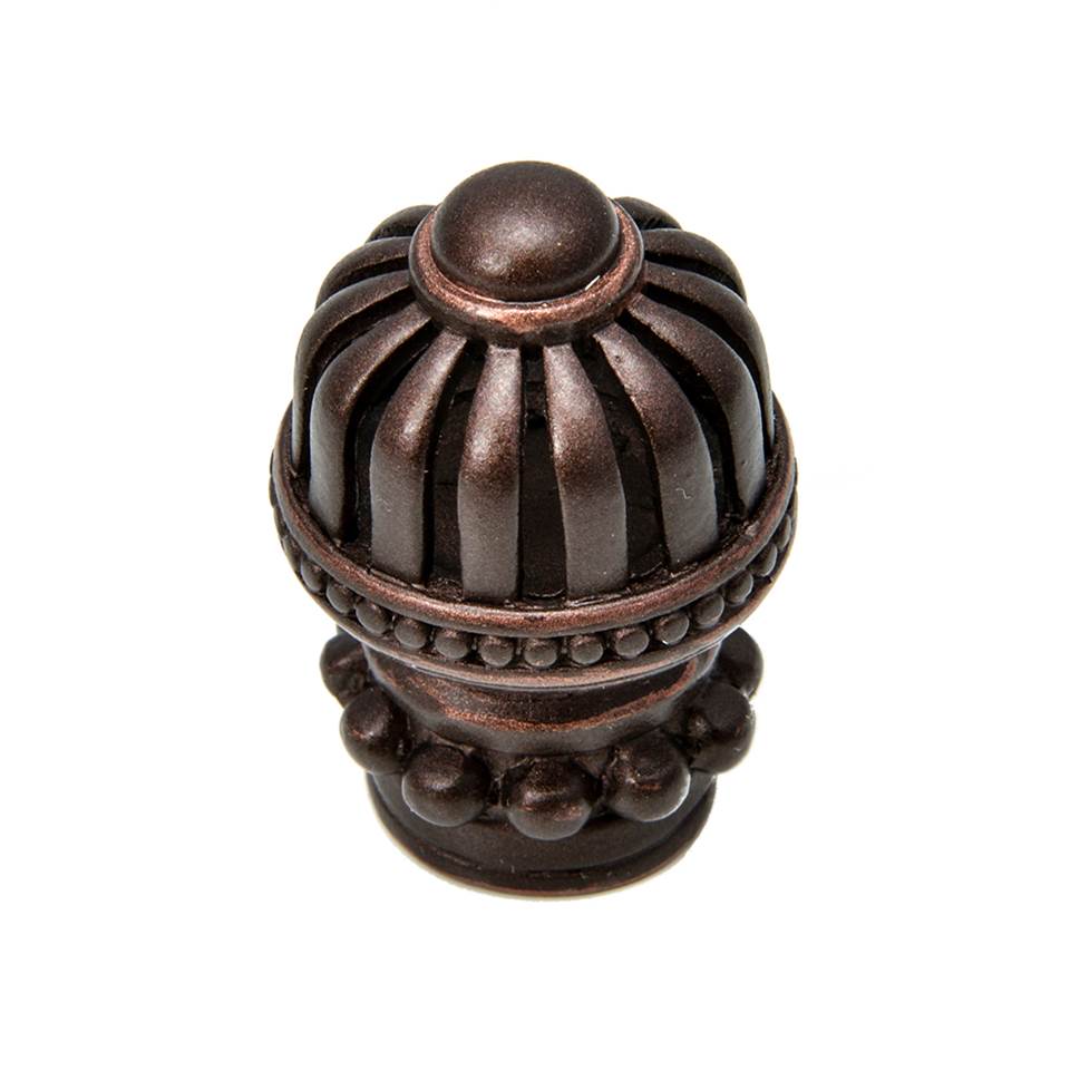 Carpe Diem Hardware - Cricket Cage Medium Round Knob With Beaded Base - Oil Rubbed Bronze