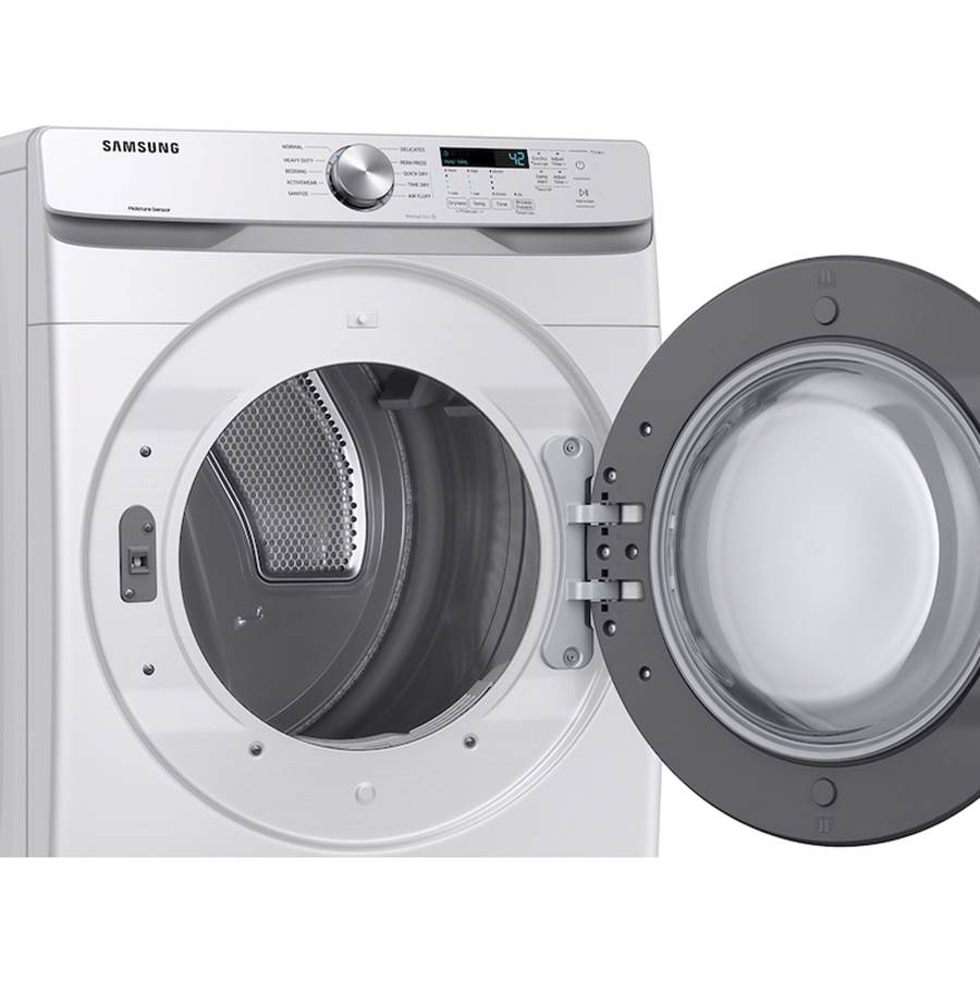 Electric Front Load Dryer with Reversible Door, 7.5 cu-ft
