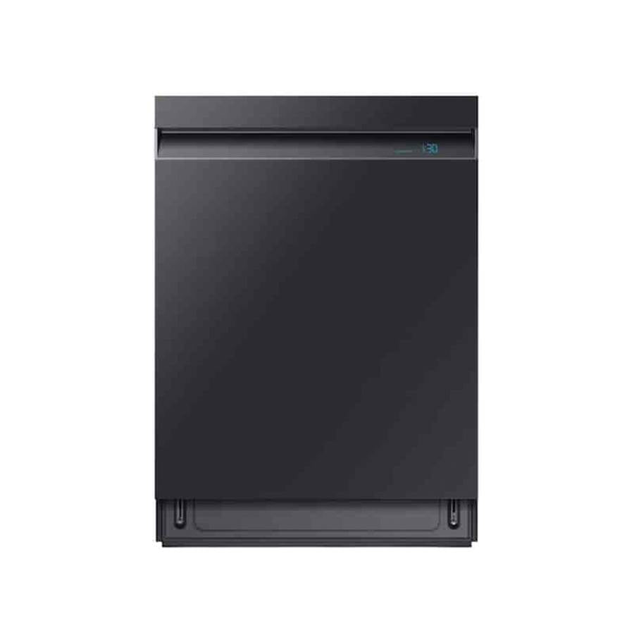 Samsung - AutoRelease Dry, 3rd Rack, Ball Bearing Upper Rack, Stainless Steel Tub, 39 dBA - Black Stainless Steel