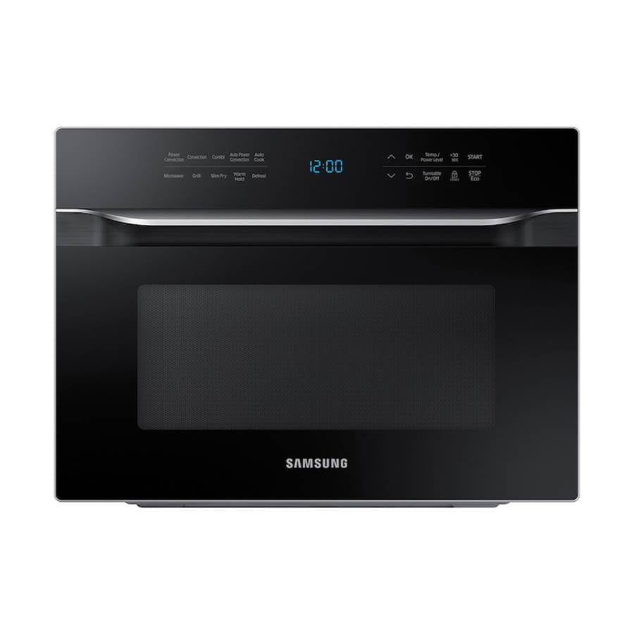 Samsung - Power Convection, PowerGrill Duo, Slim Fry, Ceramic Enamel Interior, Rack with Ceramic Plate, Matching Trim Kit Available (MA-TK3080CT) - Black