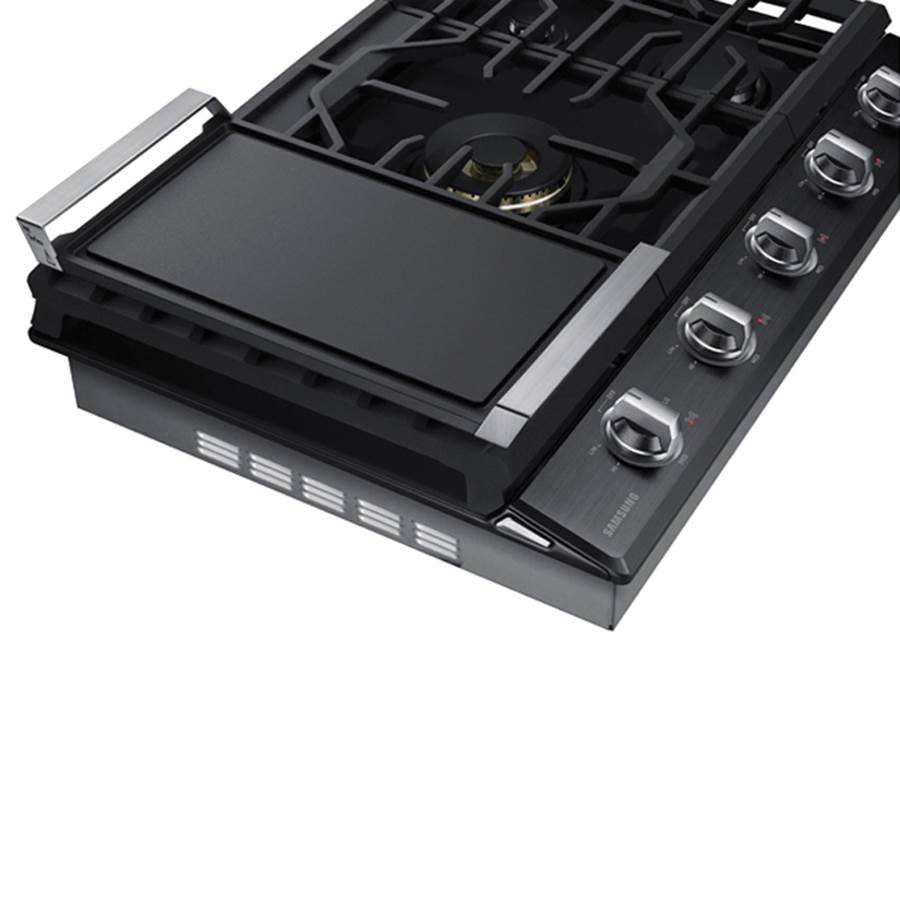 Five Burners, 1-22000 Dual Ring Brass, 1-13000 Power Burner, 2-9.5 K, 1-5000 Simmer, Illuminated Knobs, Die-cast Griddle, Wok Ring, Wi-Fi, 36''