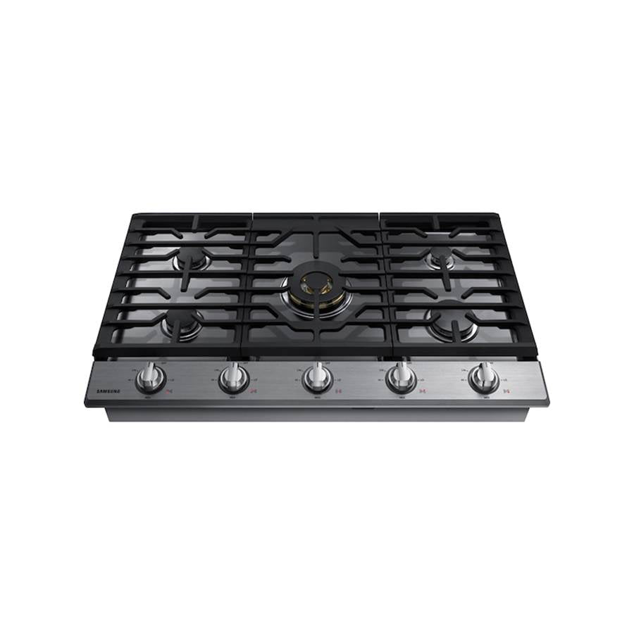 Five Burners, 1-22000 Dual Ring Brass, 1-13000 Power Burner, 2-9.5 K, 1-5000 Simmer, Illuminated Knobs, Die-cast Griddle, Wok Ring, Wi-Fi, 36''