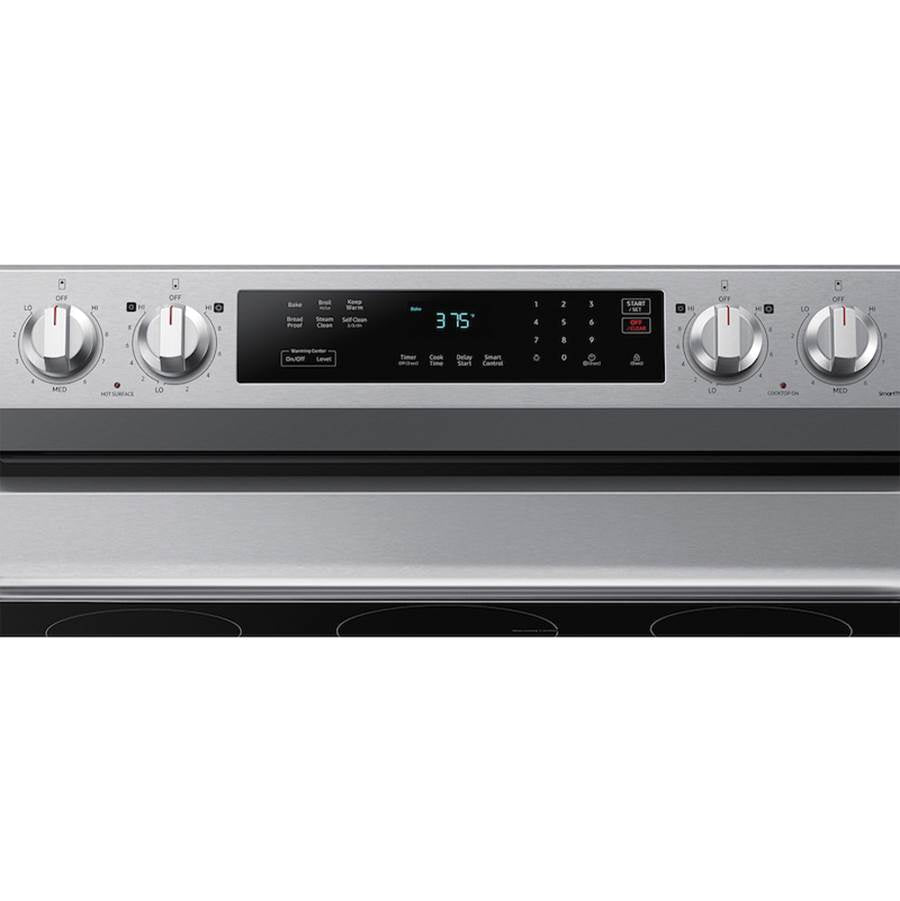 Electric Freestanding with 5 Element Cooktop and Steam Self Clean, 6.3 cu-ft