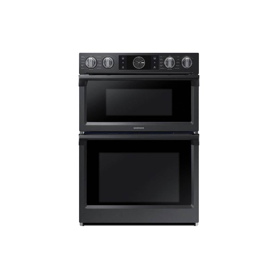 Samsung - Microwave Oven Combination, Steam Cooking, Flex Duo, Dual Fan True Convection Oven, Convection Microwave, Spotlight Lighting System, 30'' - Black Stainless Steel