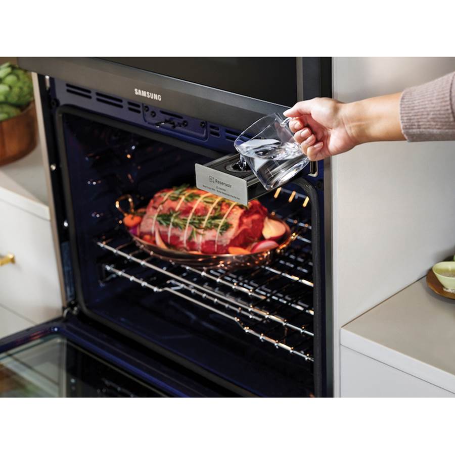 Double Oven, Flex Duo (Upper), Knob LCD Interface, Steam Cooking, Dual Fan True Convection, Glide Rack (Both), Wi-Fi, 5.1 cu-ft, 30''