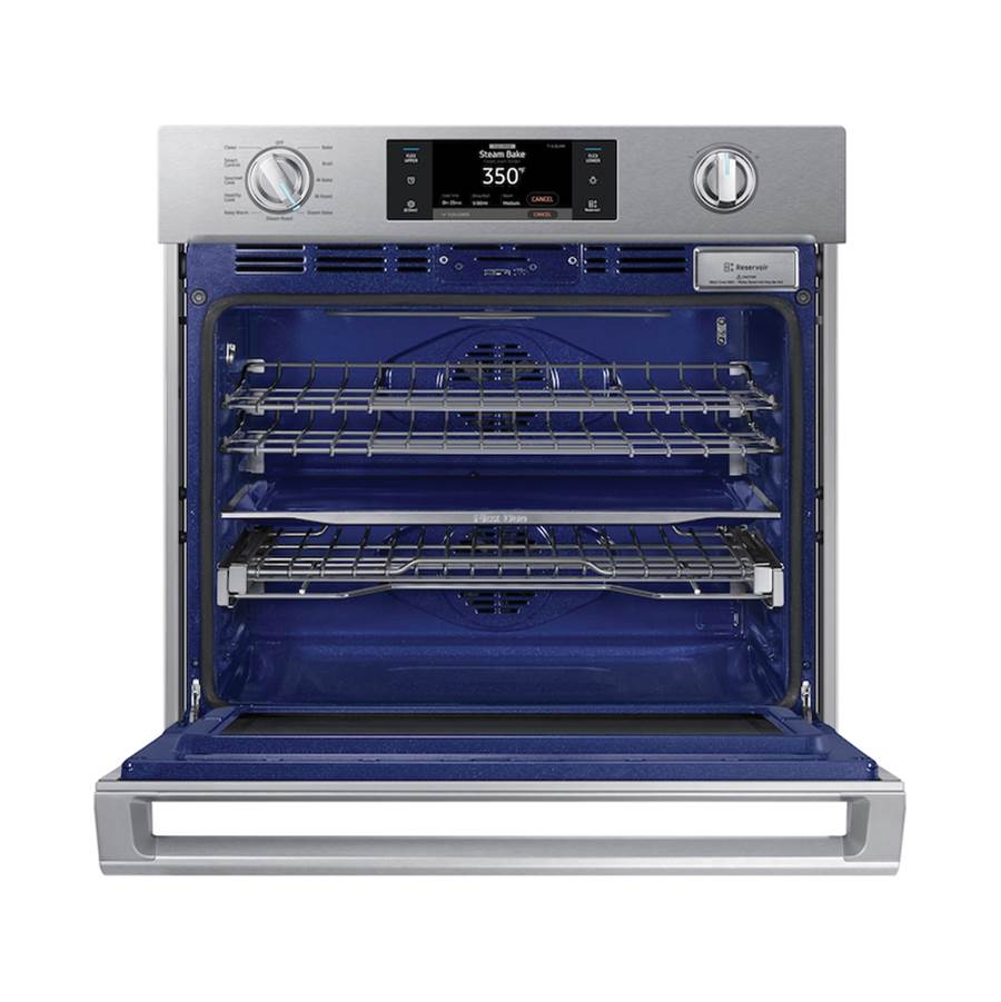Double Oven, Steam Cooking, Dual Fan True Convection, Spotlight Lighting System, Backlit Touch Controls, Glide Rack (Upper), Wi-Fi, 5.1 cu-ft, 30''