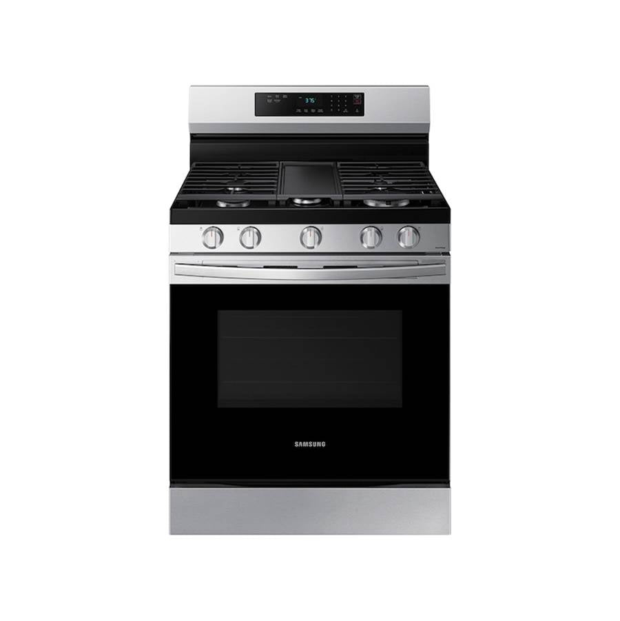Samsung - Gas Freestanding with Griddle and Self Clean, 6 cu-ft - Stainless Steel