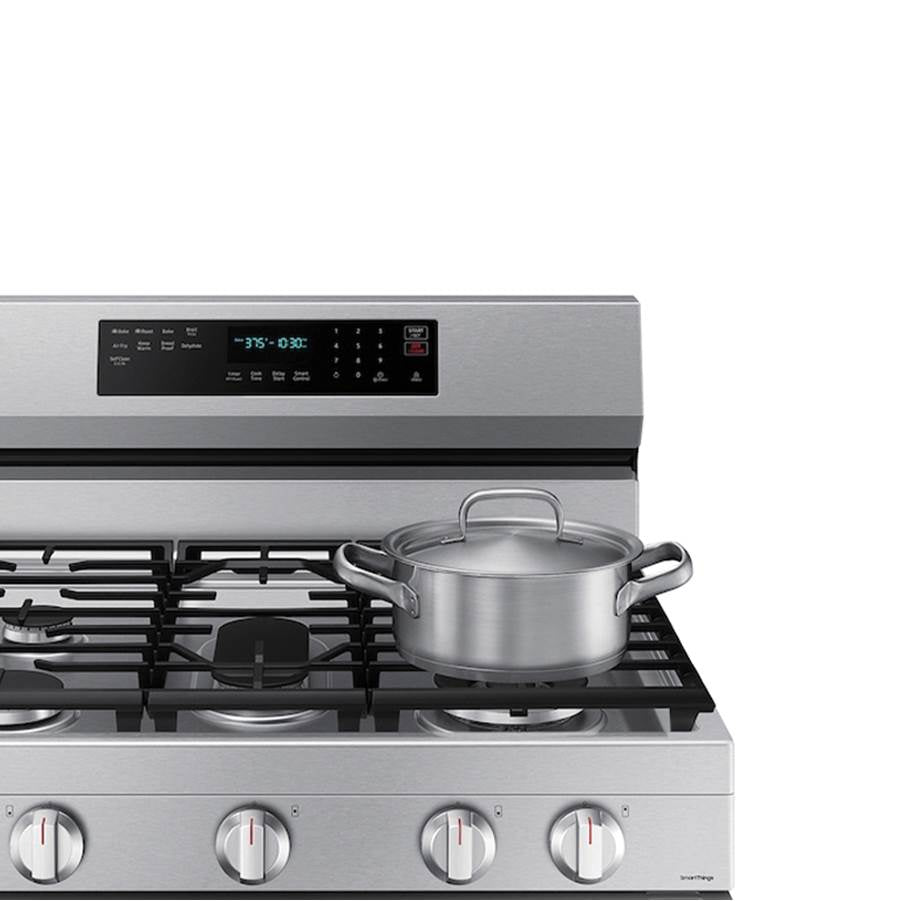 Gas Freestanding with Air Fry (Tray) and Stainless Cooktop, 6 cu-ft