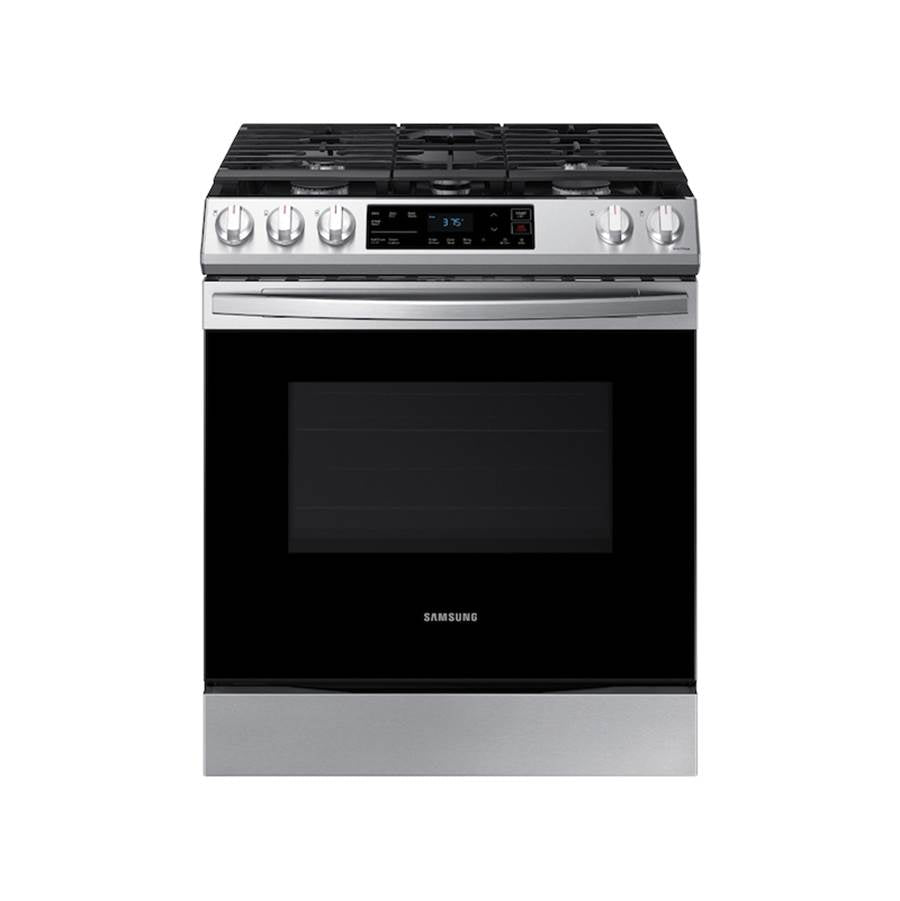 Samsung - Gas Slide-In, 6 cu-ft - Stainless Steel