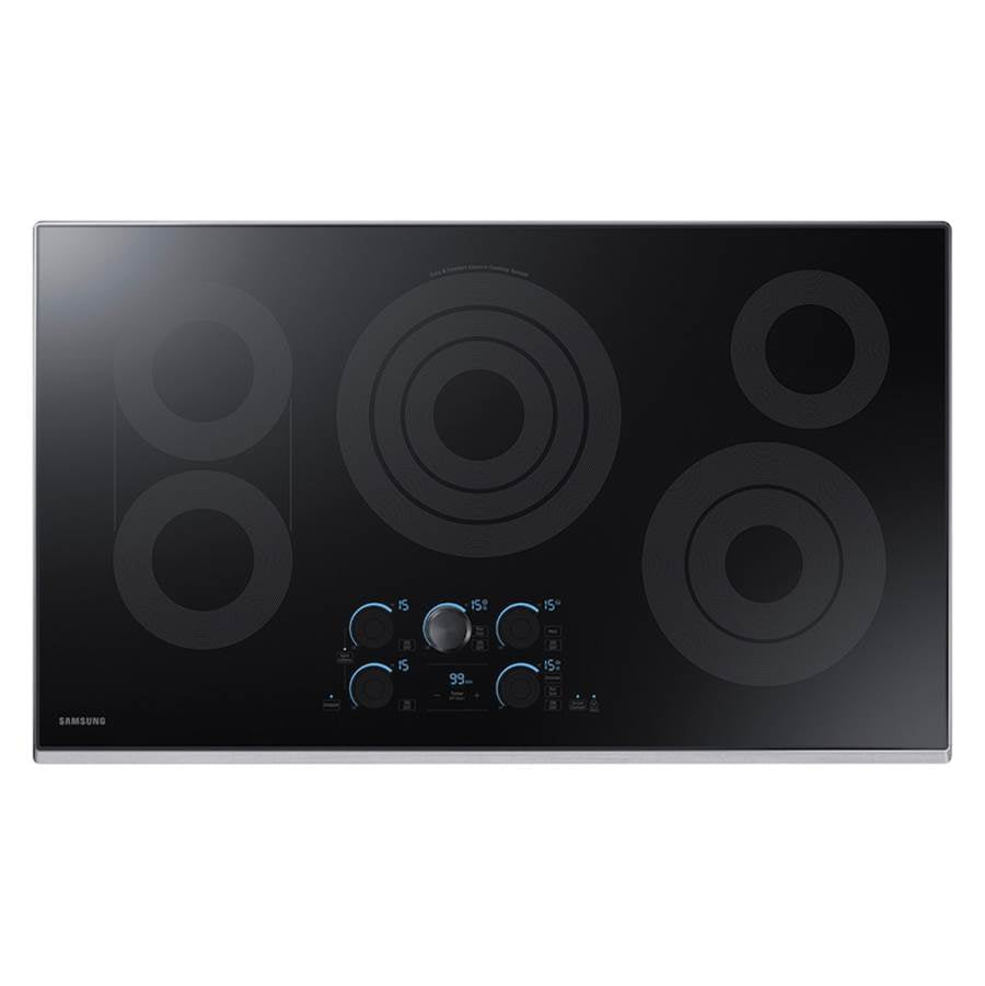 Samsung - 5 Elements, Magnetic Knob, Tap Touch, 36'', 1''-6'', 9'', 12'', 1''-6'', 9'' Rapid Boil, 2''-7'' Sync Elements, 1''-6'', Hood Connectivity, Wi-Fi - Stainless Steel