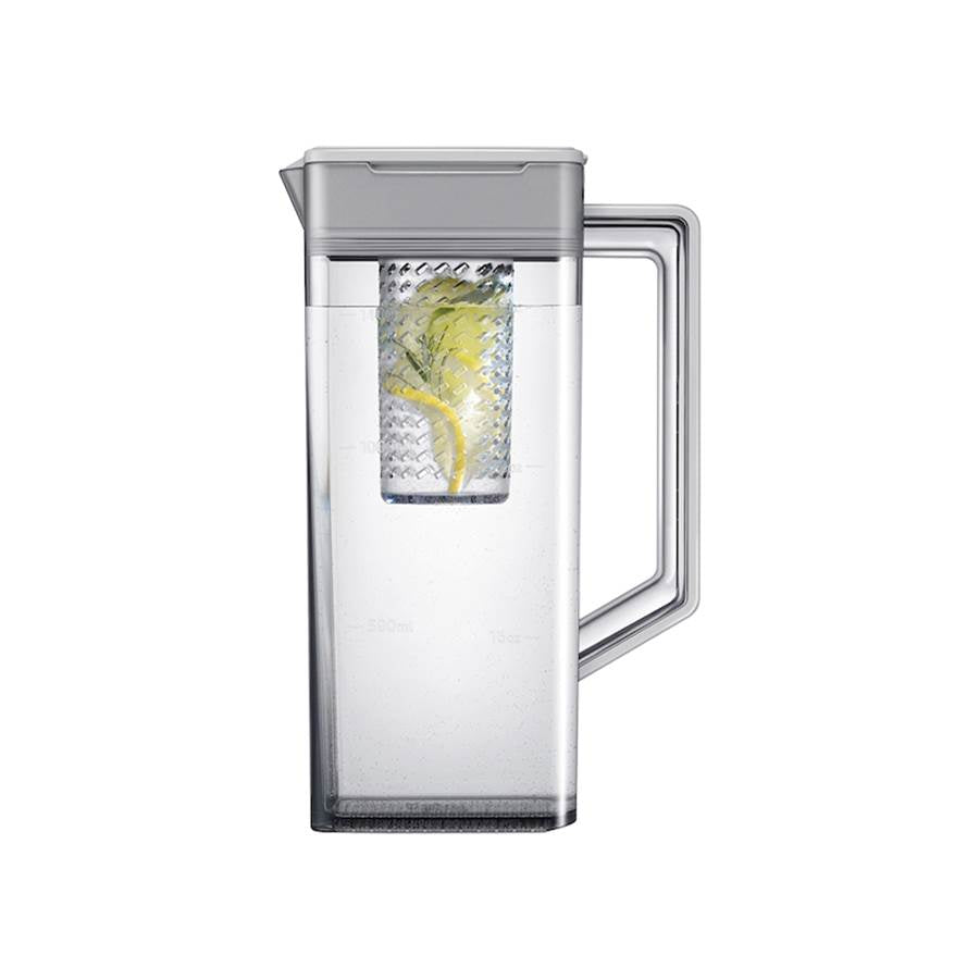 Smart Flex Counter Depth 4-Door Refrigerator with AutoFill Water Pitcher and a Dual Ice Maker with Ice Bites in Black Stainless Steel, 23 cu-ft