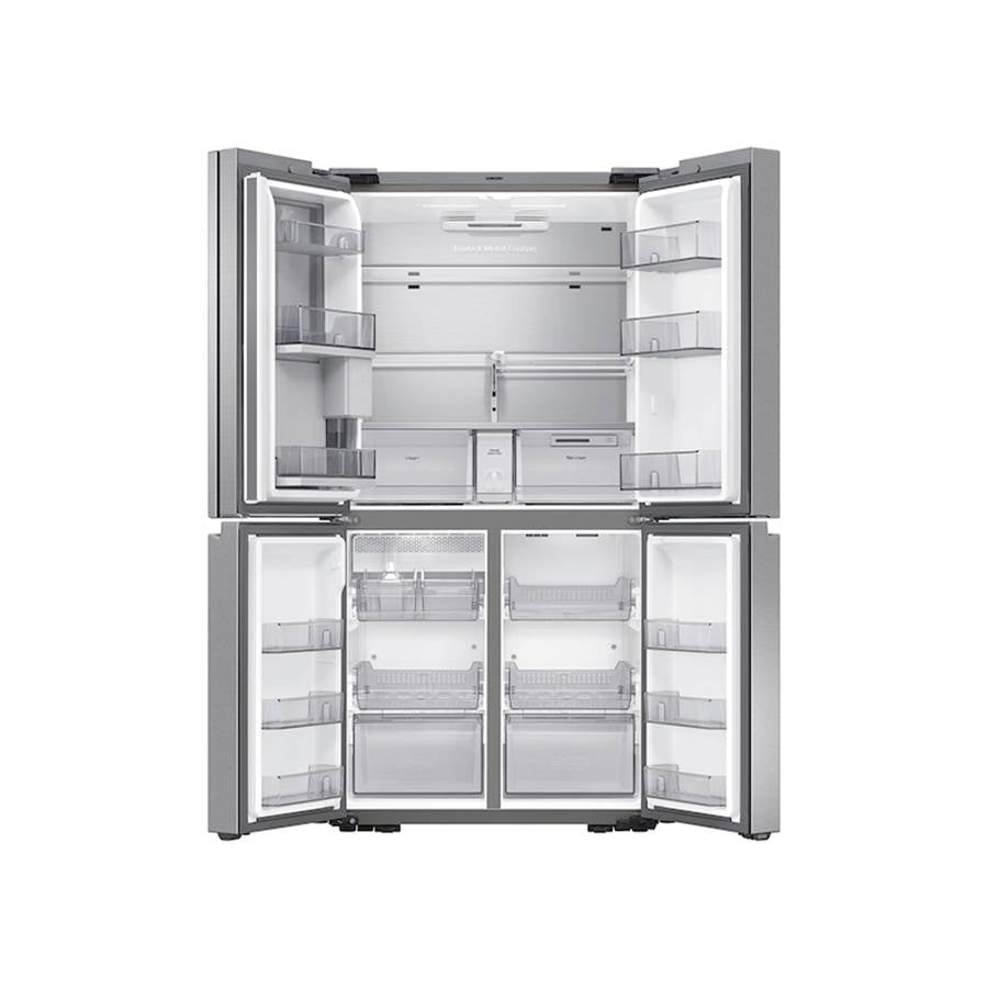 Smart Flex Counter Depth 4-Door Refrigerator with Beverage Center and a Dual Ice Maker with Ice Bites in Stainless Steel, 23 cu-ft